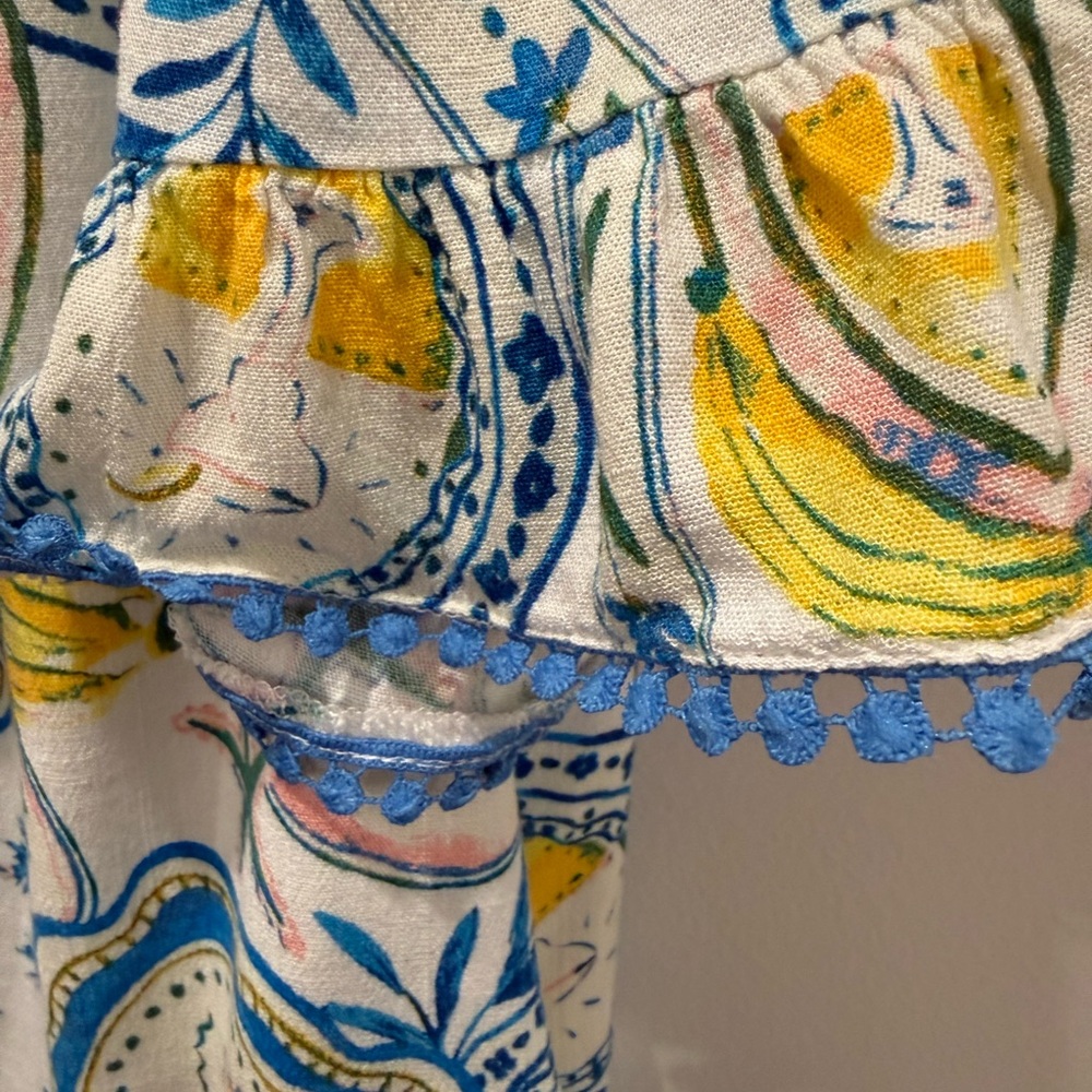 Sugarlips Printed Mini Dress in Blue & Yellow - Picture 6 of 6